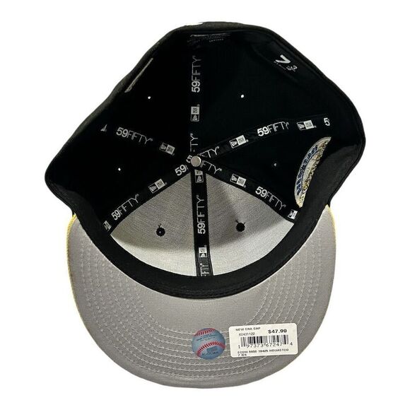 New Era Houston Astros 59FIFTY Fitted Hat Black 45 year anniversary Size 7 3/4‎ - Picture 6 of 8